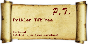 Prikler Tímea névjegykártya