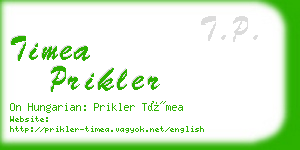 timea prikler business card